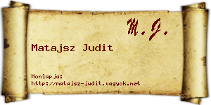 Matajsz Judit névjegykártya